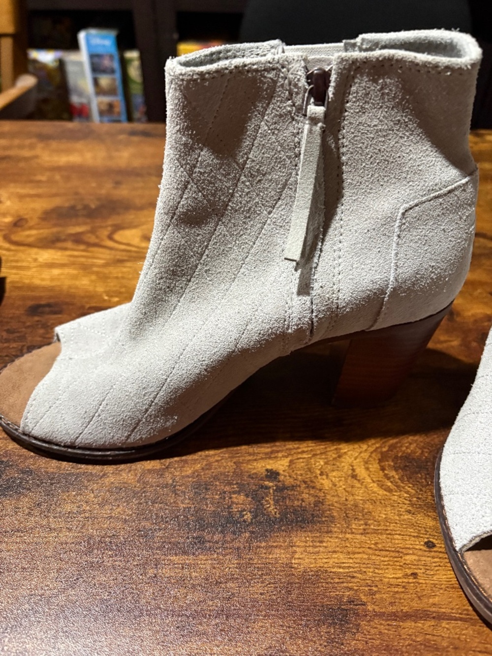 Toms boot style open toe